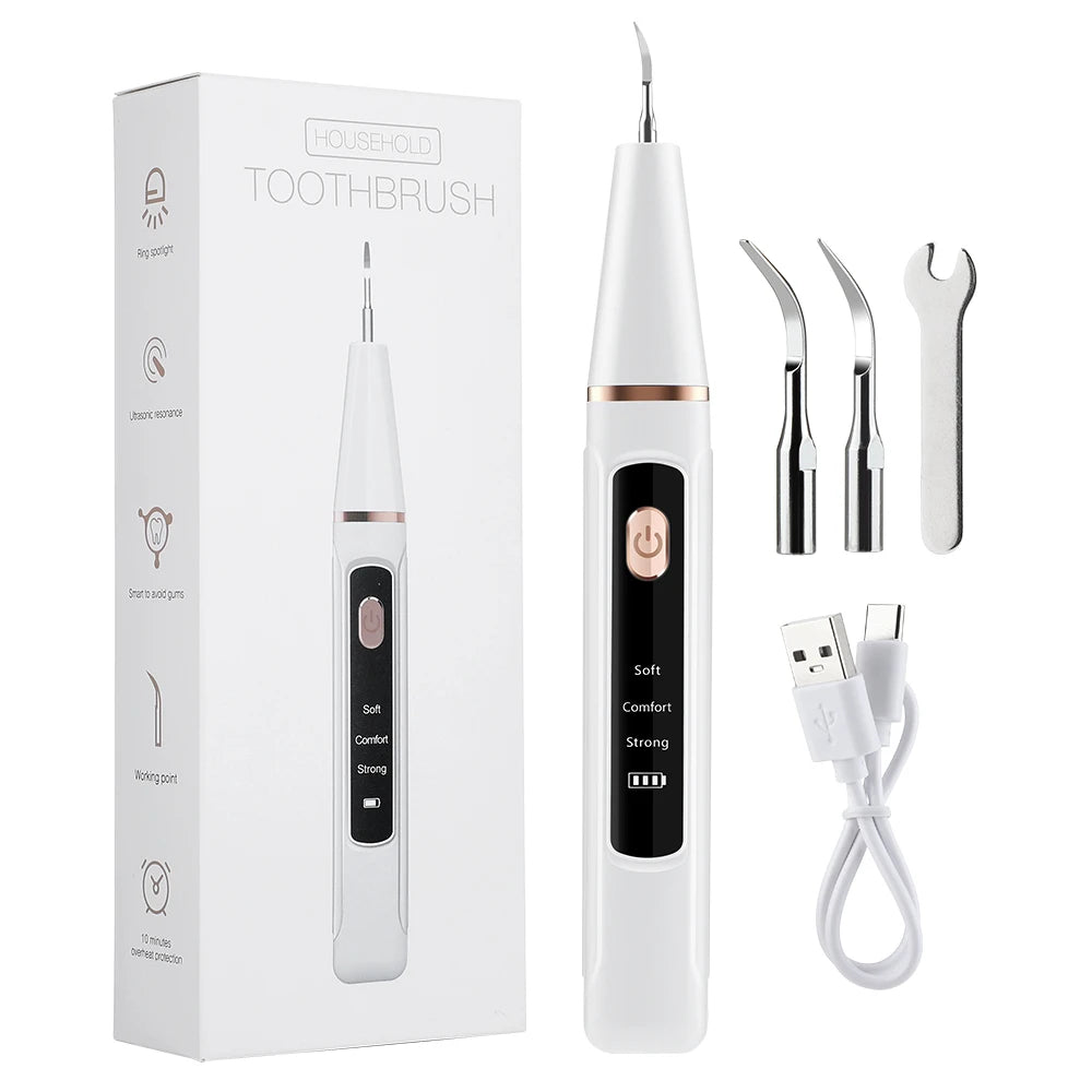 Ms.Dear Ultrasonic Dental Scaler — Teeth Tartar & Plaque Remover, LED, 3-Speed