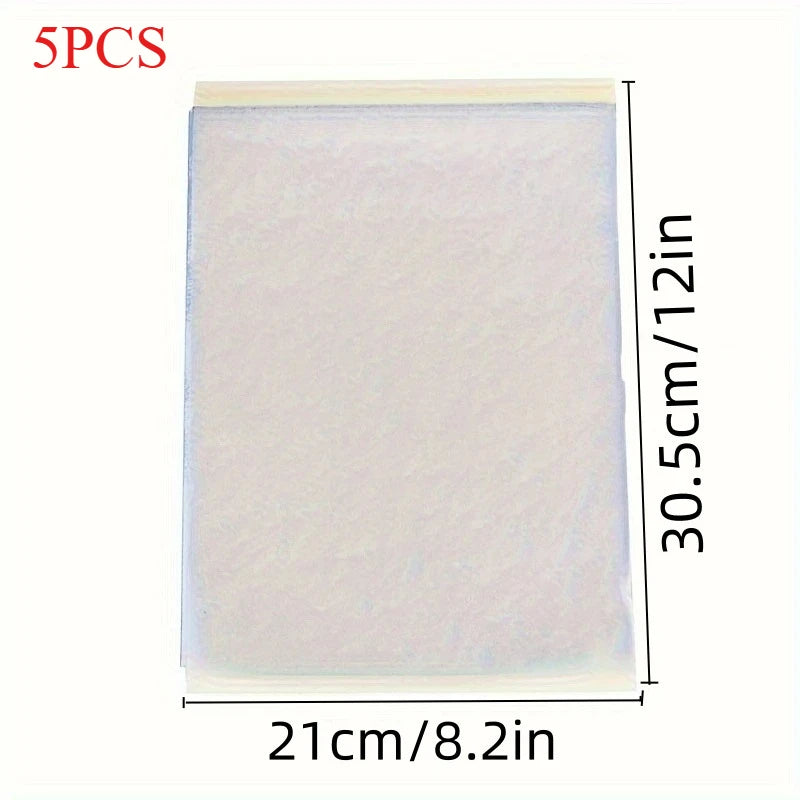 A4 Tattoo Transfer Paper – Carbon Thermal Stencil & Tracing Paper for Professional Tattoo Artists | 5pcs & 10pcs