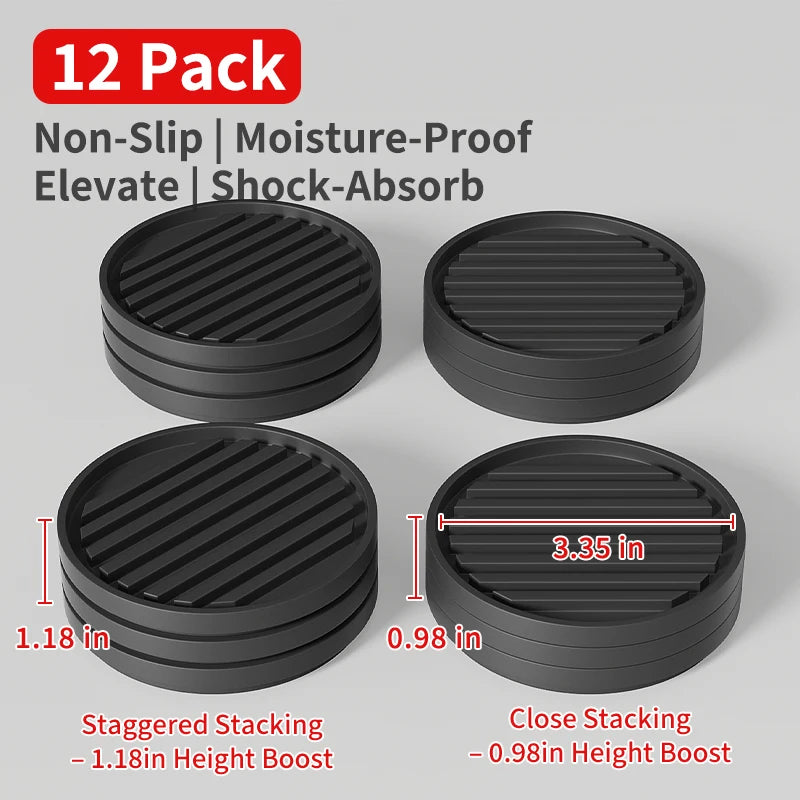 Plastic Furniture Heightening & Leveling Pads – Anti-Slip, Scratch-Proof | Models 068S / 069M / 092S / 092M | 1 / 4 / 8 / 12pcs