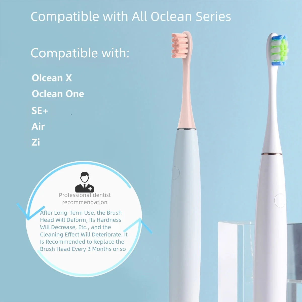 HDSAL Oclean 電動牙刷替換刷頭 – 4 件裝