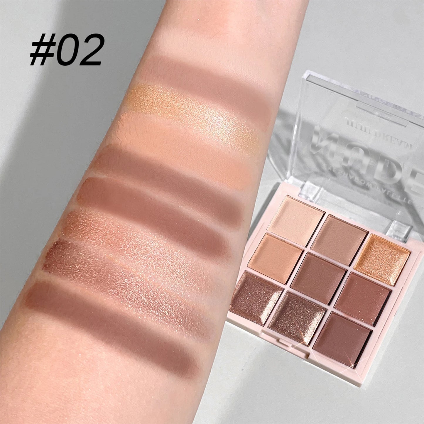 JUJU DREAM 9-Color Eyeshadow Palette – Matte & Shimmer, Soft Milk Tea Tones, Waterproof, Long-Lasting | Single & Triple Sets