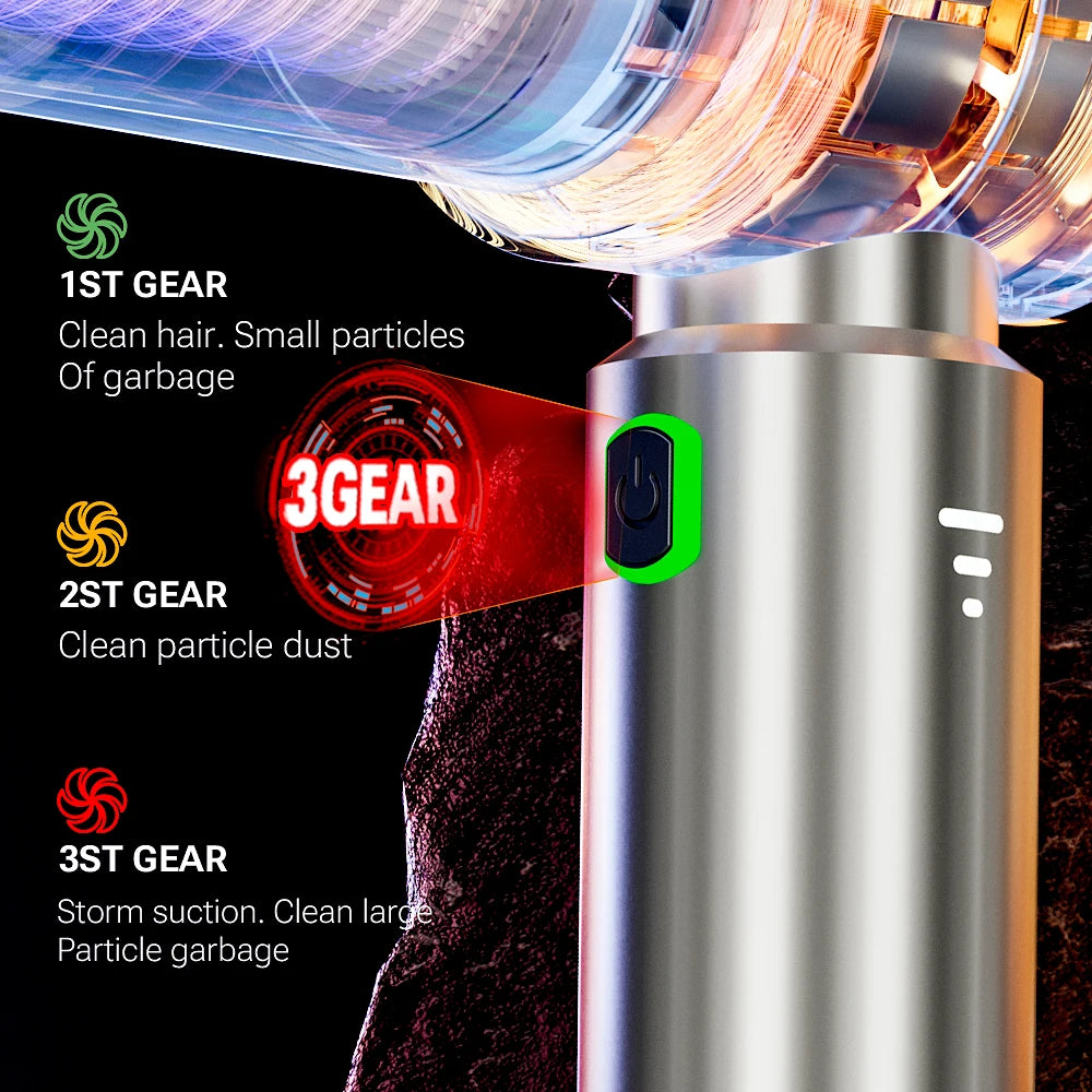 SZUK 3-in-1 Wireless Handheld Vacuum Cleaner – 100W Brushless Motor, HEPA Filter, Wet & Dry
