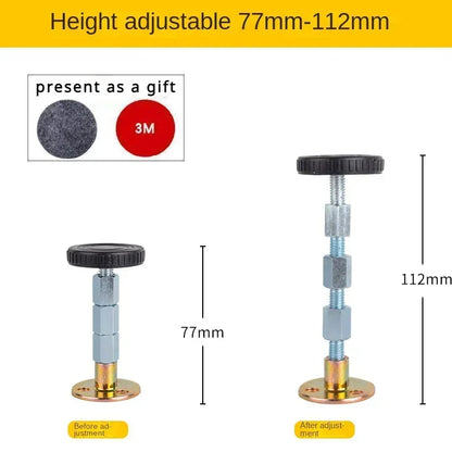 Adjustable Threaded Bed Frame Anti-Shake Stabilizer – Alloy Furniture Leg Support, 28–105mm | Bed, Cabinet & Sofa