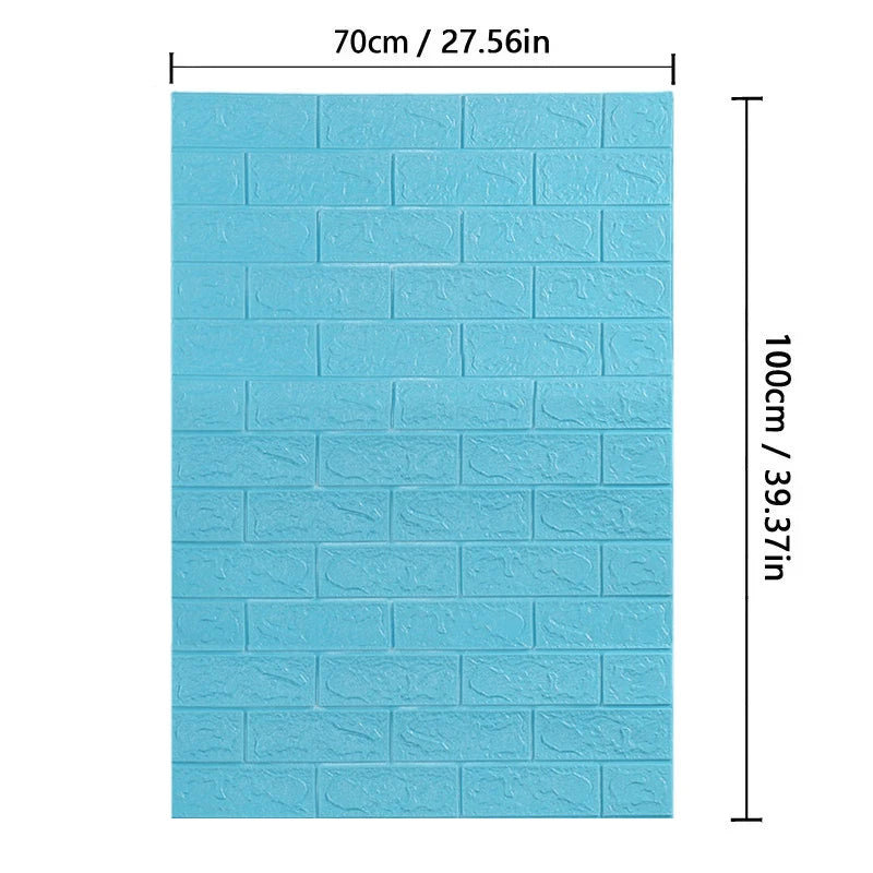 3D Brick Pattern Self-Adhesive Wallpaper 70cm — Waterproof Peel & Stick