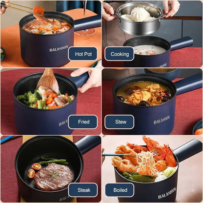 BALASHOV Mini Electric All-in-One Cooker – Non-Stick, Multi-Function, Single/Double Layer | 220V EU Plug