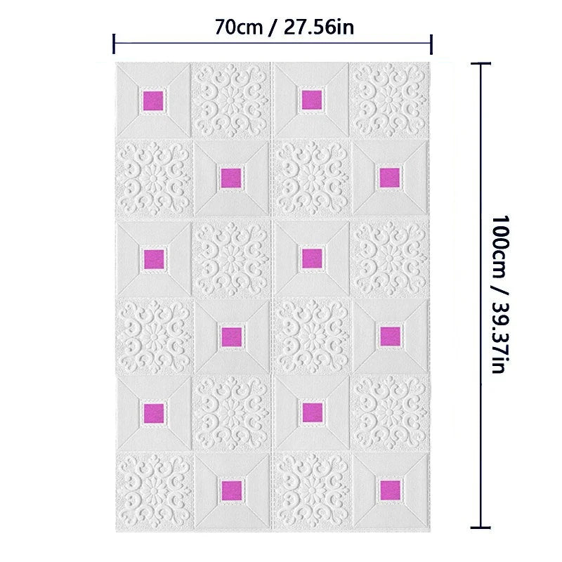 3D Brick Pattern Self-Adhesive Wallpaper 70cm — Waterproof Peel & Stick