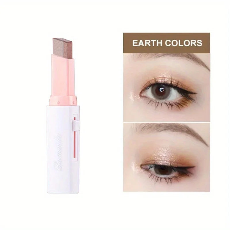 Two-Color Gradient Eyeshadow Stick – 3D Natural Finish, Long-Lasting | Single Shades 01–06 | 3pcs & 6pcs Sets