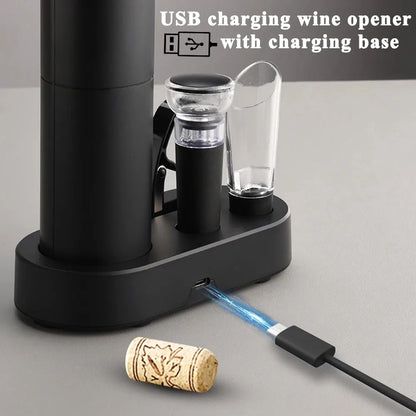 Electric Wine Opener – Rechargeable Automatic Corkscrew, Opens 100 Bottles Per Charge | With or Without Accessories