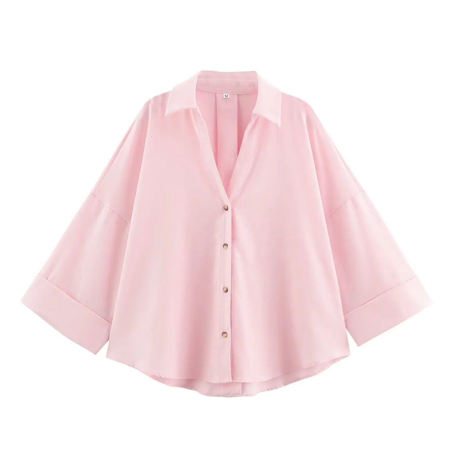 KONDALA Casual Loose Wide-Sleeve Shirt – Women