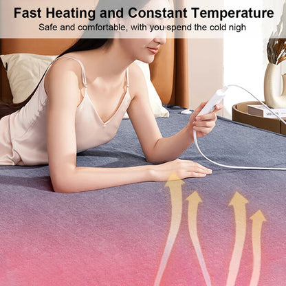 Raugee Electric Heating Blanket 220V – Adjustable Thermostat, Overheat Protection, Remote Control | 70×150 / 120×150cm
