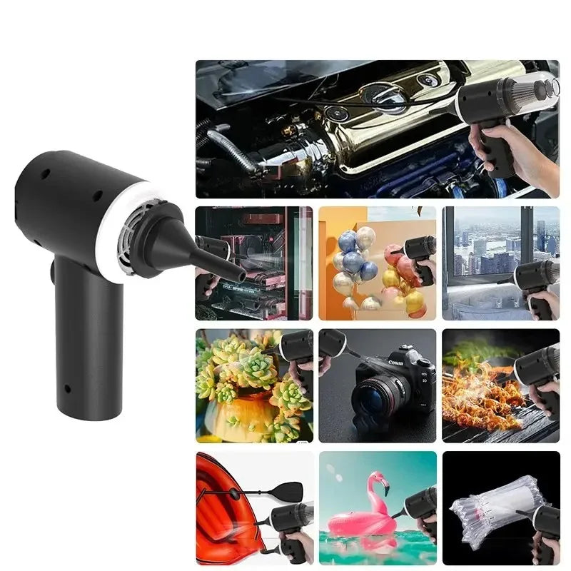 携帯用ワイヤレス車載掃除機 9000Pa — USB充電式