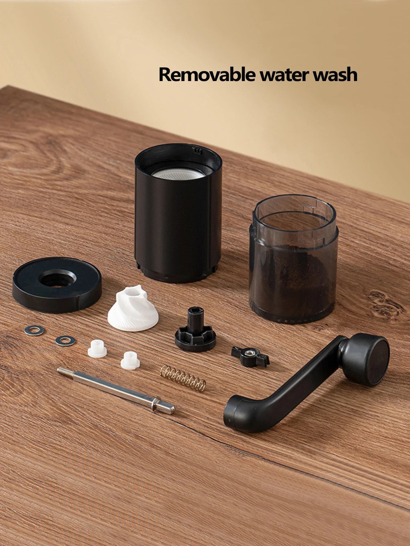 Gingira Portable Manual Coffee Grinder – Adjustable Ceramic Burr, Hand Crank | Home, Outdoor & Travel