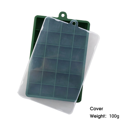 ChengHaoRan 24-Hole Silicone Ice Tray – Food-Grade, Square Ice Cubes, Jelly & Mold | With or Without Lid