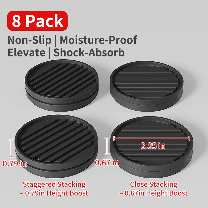 Plastic Furniture Heightening & Leveling Pads – Anti-Slip, Scratch-Proof | Models 068S / 069M / 092S / 092M | 1 / 4 / 8 / 12pcs