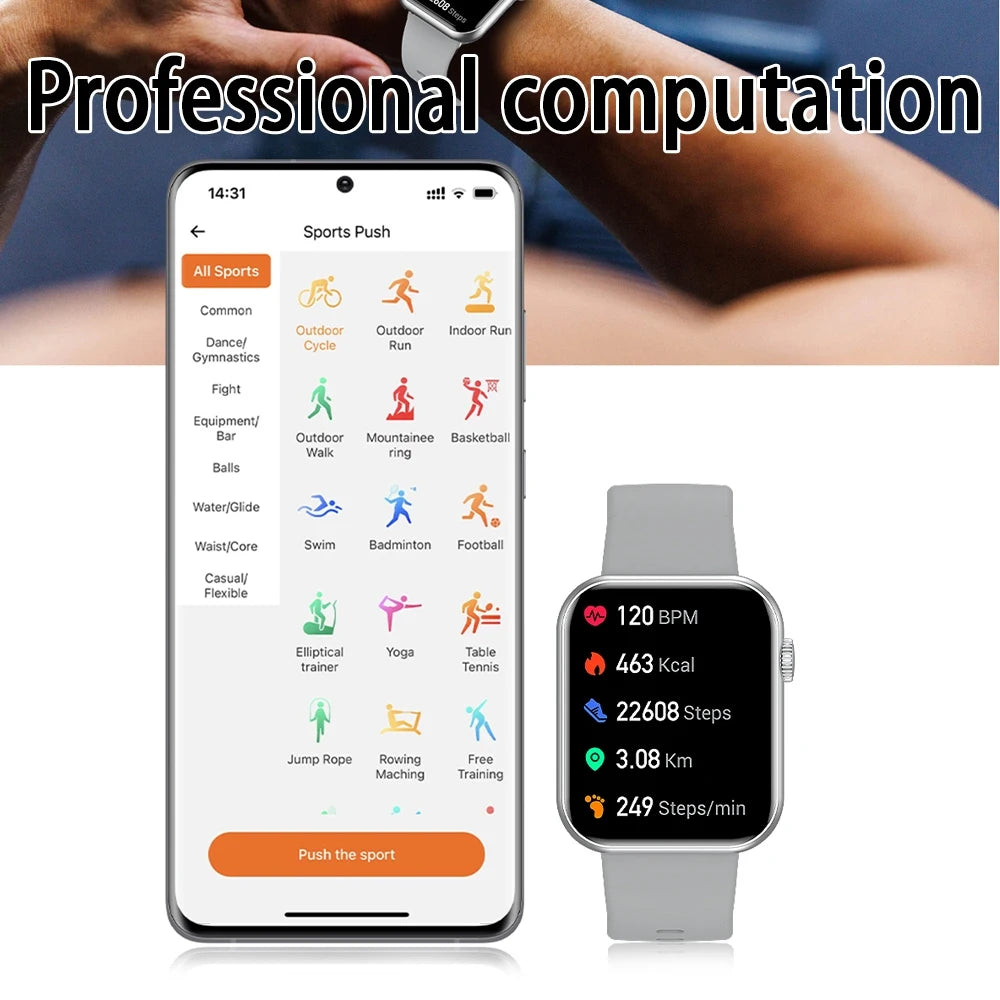 女士智慧手錶 — 1.83 吋 AMOLED 螢幕、藍牙通話、心率監測、健身追蹤器