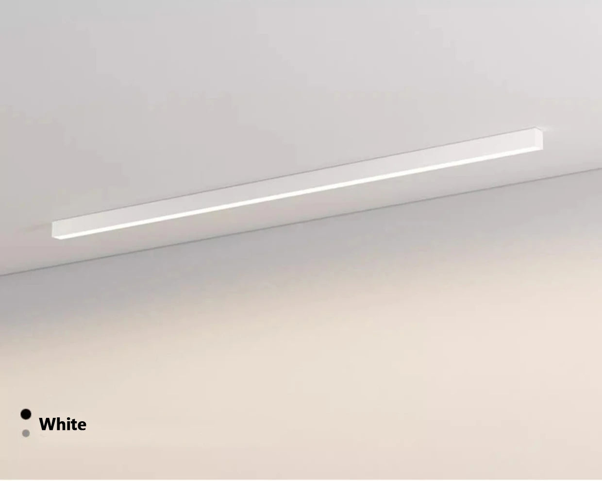 STDJHong 53cm LED Linear Ceiling Light – 18W, High CRI ≥90, Surface Mounted | Warm / Natural / Cool White | Black & White