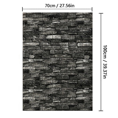 3D Brick Pattern Self-Adhesive Wallpaper 70cm — Waterproof Peel & Stick