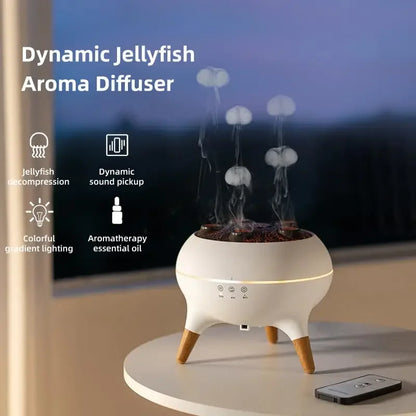 Zoeydam Jellyfish Humidifier & Aroma Diffuser – 250ml, 7-Color LED, Remote Control, Timer | EU / US / UK Plug