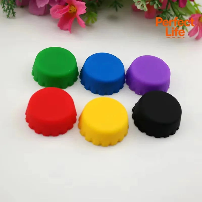 Silicone Beer Bottle Caps — Candy Colors, 2 / 5 / 6 / 12 / 24 Pcs