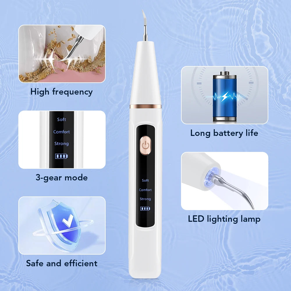 Ms.Dear Ultrasonic Dental Scaler — Teeth Tartar & Plaque Remover, LED, 3-Speed