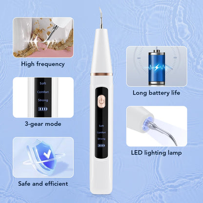 Ms.Dear Ultrasonic Dental Scaler — Teeth Tartar & Plaque Remover, LED, 3-Speed