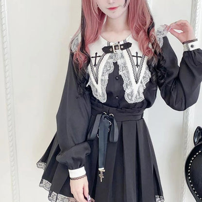 Gothic Lolita Sailor Collar Blouse – Women