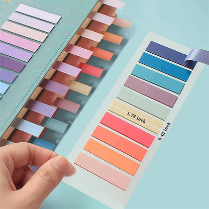 Morandi Color Sticky Note Tabs — Book Annotation & File Index Stickers