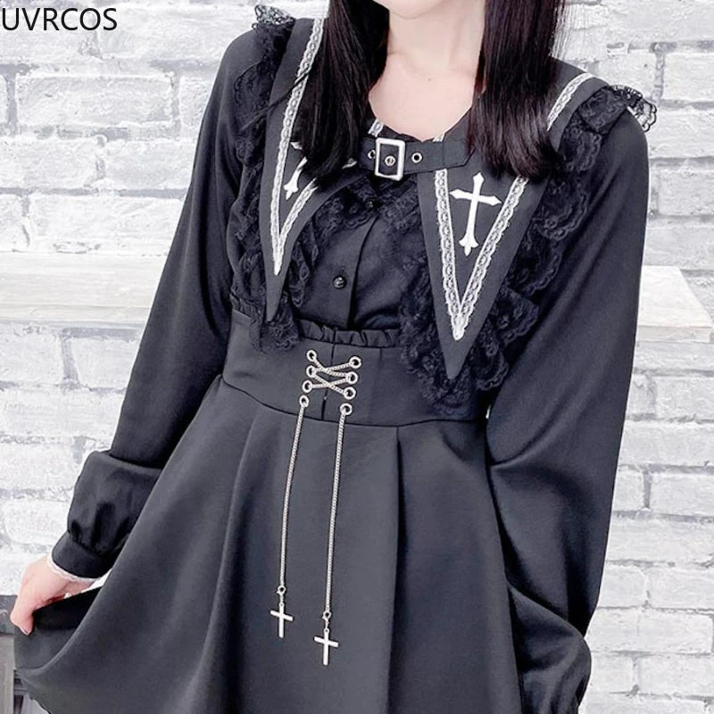 Gothic Lolita Sailor Collar Blouse – Women