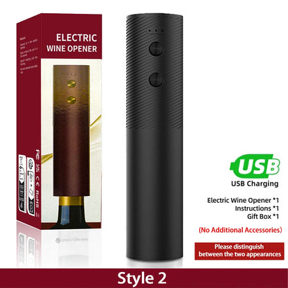 Electric Wine Opener – Rechargeable Automatic Corkscrew, Opens 100 Bottles Per Charge | With or Without Accessories
