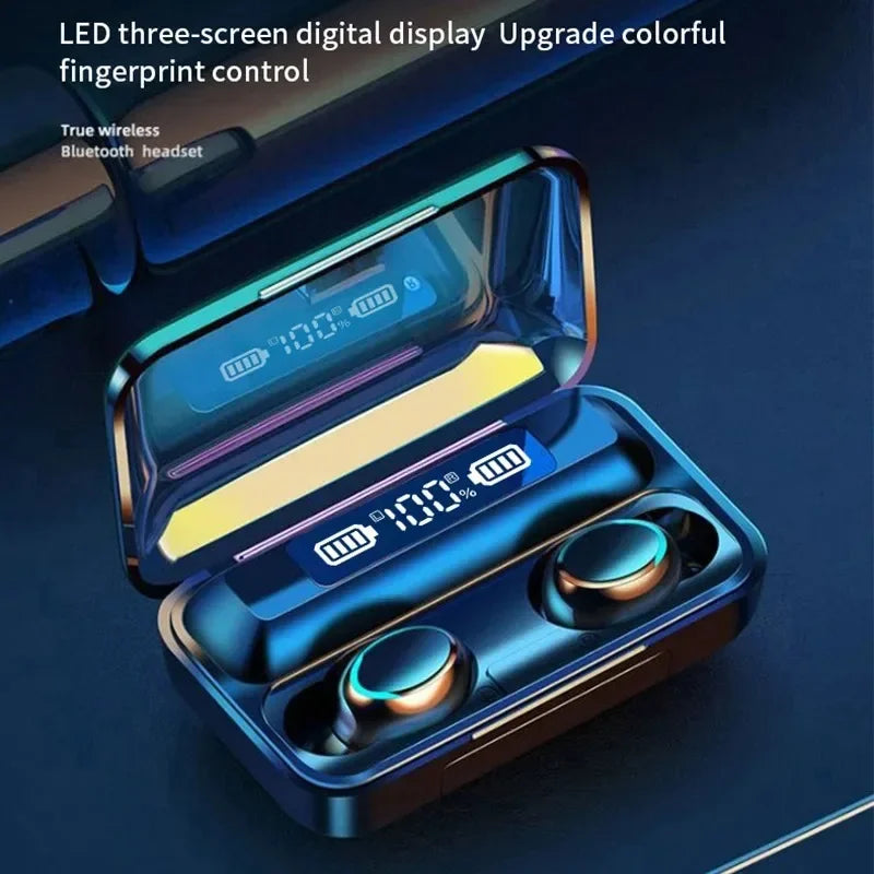 F9 TWS 藍牙 5.0 耳機 — LED 顯示、主動降噪、防水、附麥克風