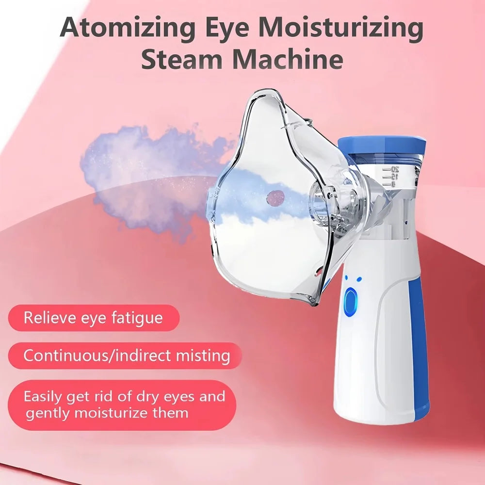 Mini Nano Ion Facial Steamer & Eye Humidifier – 2-in-1 Ultrasonic Mist, Deep Skin Hydration | USB-C Rechargeable