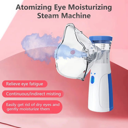 Mini Nano Ion Facial Steamer & Eye Humidifier – 2-in-1 Ultrasonic Mist, Deep Skin Hydration | USB-C Rechargeable