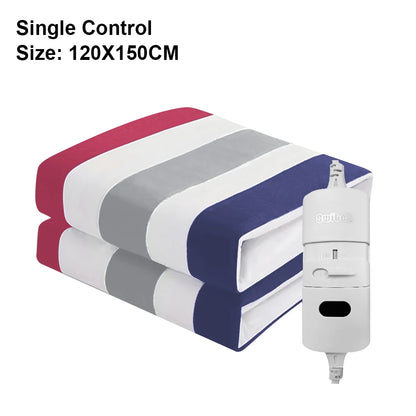 Raugee Electric Heating Blanket 220V – Adjustable Thermostat, Overheat Protection, Remote Control | 70×150 / 120×150cm