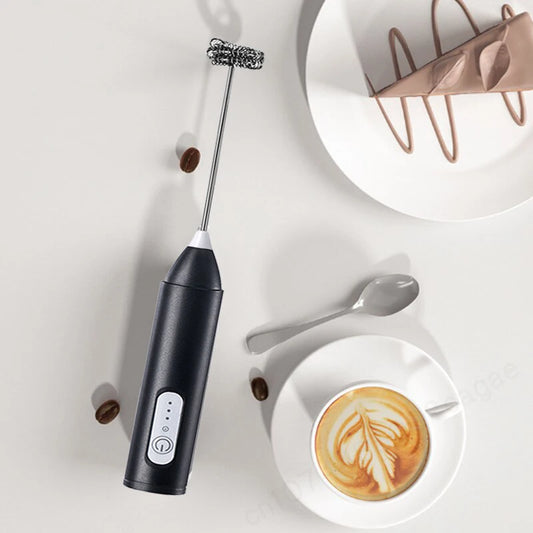 USB-C Rechargeable Milk Frother – 7000 RPM Handheld Electric Whisk for Coffee, Cappuccino & Matcha