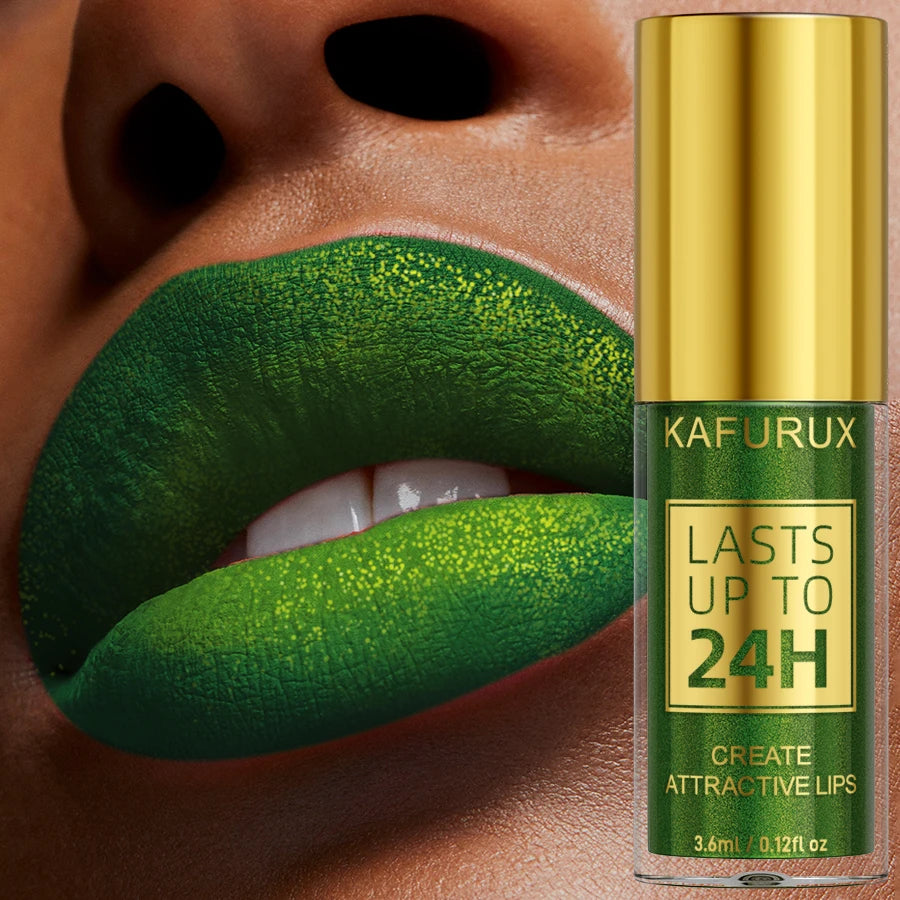 KAFURUX Glitter Diamond Shimmer Lip Gloss – 14 Colors, Waterproof, Long-Lasting Liquid Lipstick | Metallic & Sparkling | Single & 2pcs