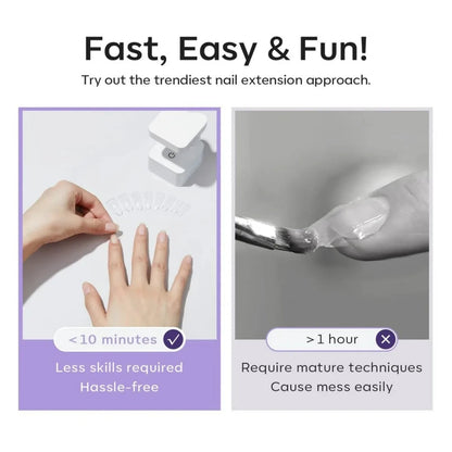 IAIZO Soft Gel Press-On Nail Tips – Full Cover, Almond / Coffin / French | 400–550pcs Box | DIY Manicure Extension