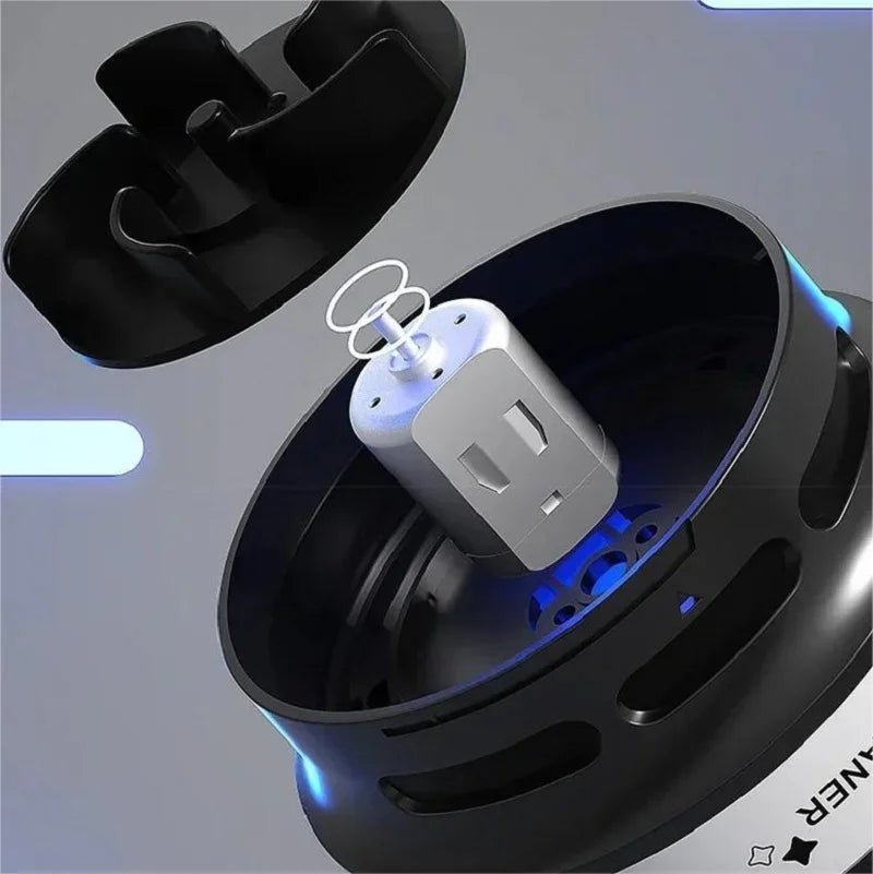 MPPMCK Robot-Shaped Mini Desk Vacuum Cleaner – USB Rechargeable, 360° Suction, 2W Portable Desktop Sweeper