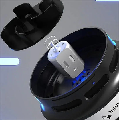 MPPMCK Robot-Shaped Mini Desk Vacuum Cleaner – USB Rechargeable, 360° Suction, 2W Portable Desktop Sweeper