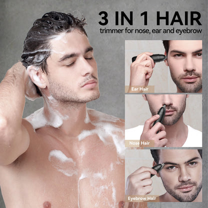 MAXGROOM Electric Nose Hair Trimmer — Rechargeable, 360° Dual Blade, Painless