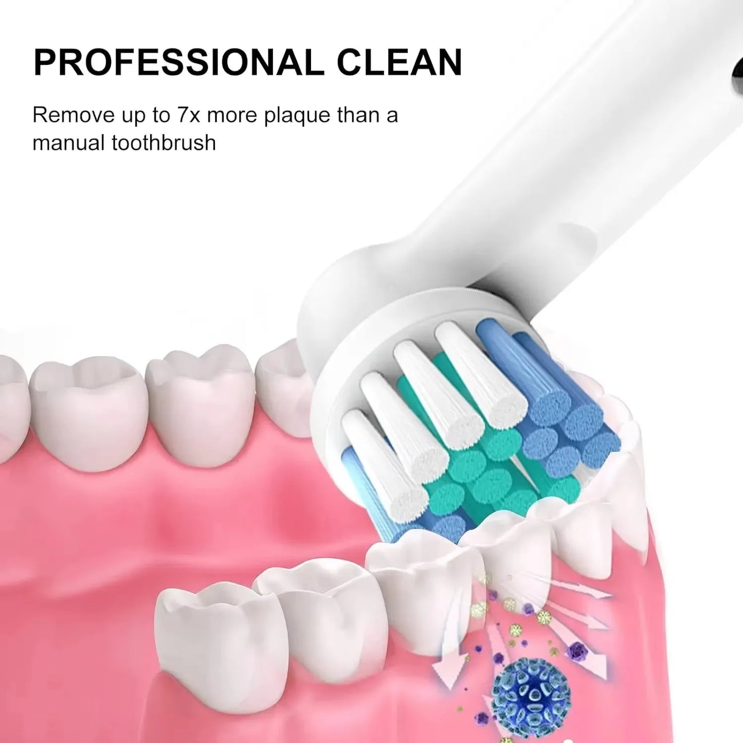 KVIFO SB-17A Electric Toothbrush Replacement Heads – Soft Dupont Bristles, Precision Cleaning | 4 / 8 / 12 / 16 / 20pcs