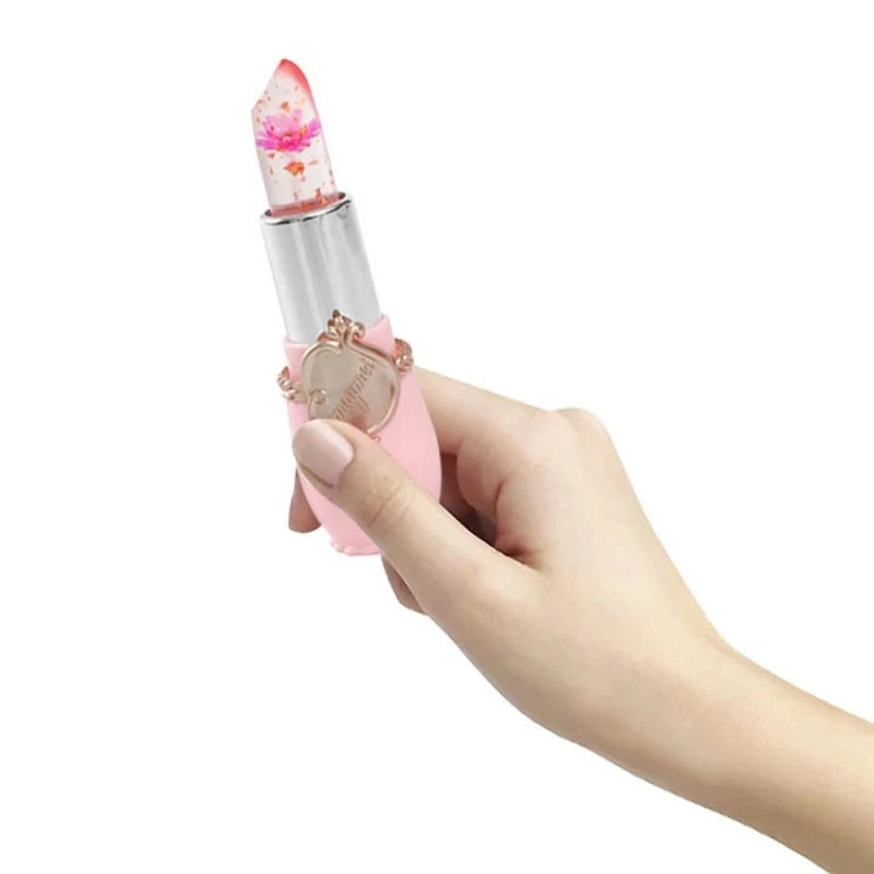 Flower Jelly Crystal Color-Changing Lipstick Set – 6pcs, Temperature-Reactive, Moisturizing Lip Balm | Long-Lasting & Waterproof