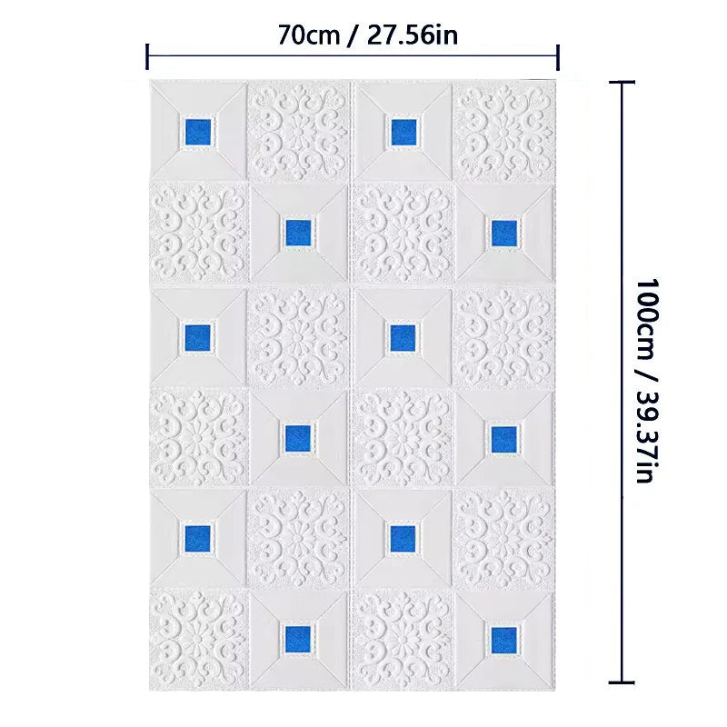 3D Brick Pattern Self-Adhesive Wallpaper 70cm — Waterproof Peel & Stick