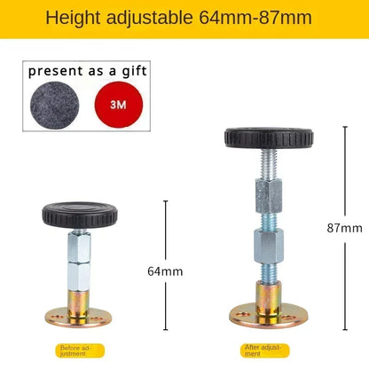 Adjustable Threaded Bed Frame Anti-Shake Stabilizer – Alloy Furniture Leg Support, 28–105mm | Bed, Cabinet & Sofa