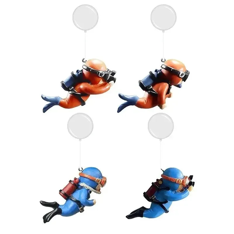 水槽用浮動オーナメント — 人魚、ダイバー、キキのデコレーション
