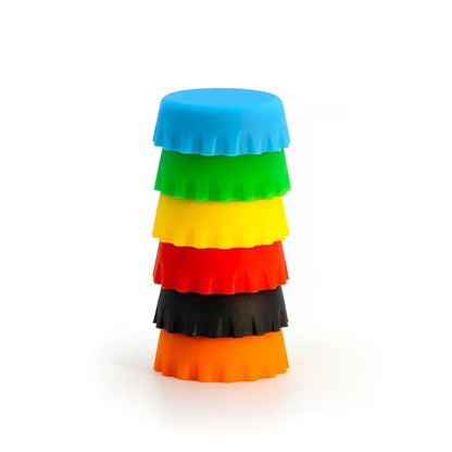 Silicone Beer Bottle Caps — Candy Colors, 2 / 5 / 6 / 12 / 24 Pcs