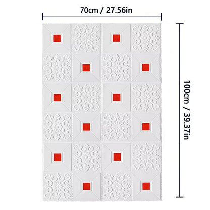 3D Brick Pattern Self-Adhesive Wallpaper 70cm — Waterproof Peel & Stick