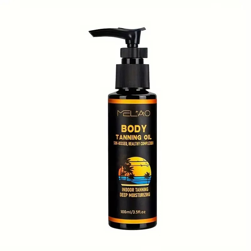 MELAO Self-Tanning Oil & Tan Intensifier – Faster, Darker Sun Tan with Hyaluronic Acid & Ultra-Moisturizing Formula | 100ml