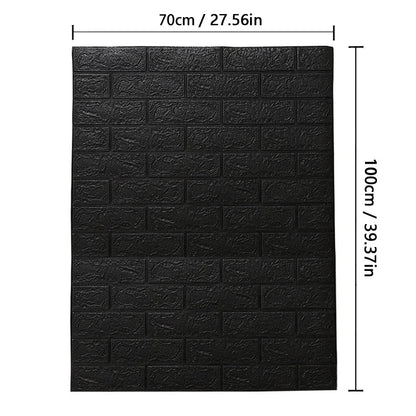 3D Brick Pattern Self-Adhesive Wallpaper 70cm — Waterproof Peel & Stick
