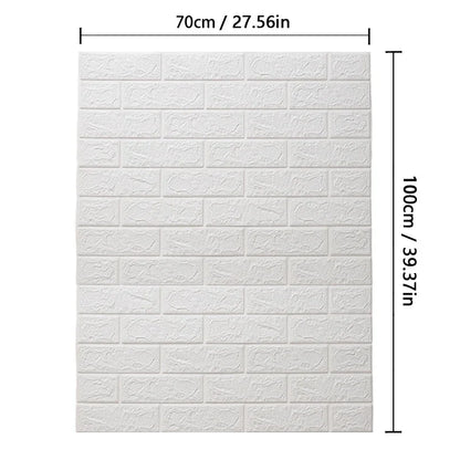 3D Brick Pattern Self-Adhesive Wallpaper 70cm — Waterproof Peel & Stick