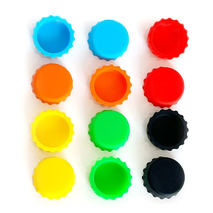 Silicone Beer Bottle Caps — Candy Colors, 2 / 5 / 6 / 12 / 24 Pcs